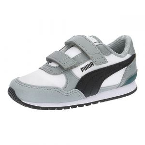 PUMA Unisex Kids ST Runner V3 NL V Inf-PUMA White-PUMA Black-Cool Mid Gray