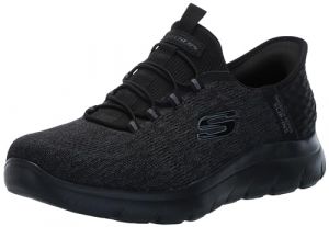 Skechers Slip-Ins 232469BBK Summits Key Pace Black Slipon Sportivi per Uomo in Tessuto Nero (Taglia 40)