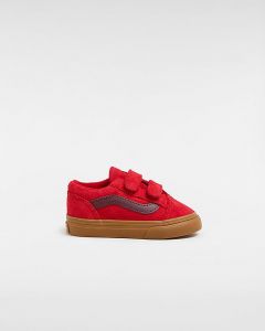 VANS Scarpe Con Strappo Bambino/a Old Skool (1-4 Anni) (rosso) Toddler Rosso, Taglia 26.5