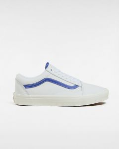 VANS Scarpe In Pelle Old Skool (leather White/blue) Unisex Blu, Taglia 47