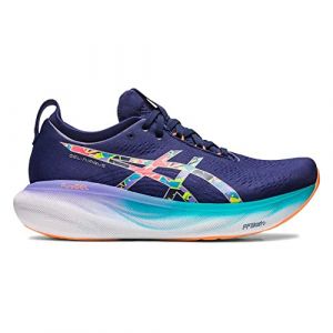 ASICS Nimbus 25 Lite-Show Scarpa Running da Strada per Uomo Blu Giallo Multi 44.5 EU