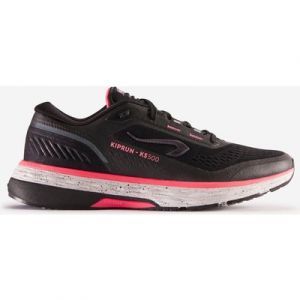 Scarpe running donna KS 500 nero-rosa |  Kiprun