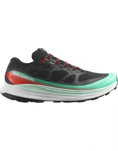 Salomon - Scarpe da trail running - Ultra Glide 2 Black/Electric Green/Cherry Tomato per Uomo 