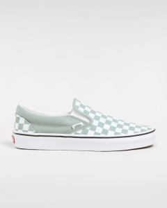 Vans - Scarpe Classic Slip-On Checkerboard, Uomo, Verde, Taglia: 41