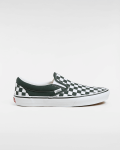Vans - Scarpe Classic Slip-On Checkerboard, Uomo, Verde, Taglia: 34.5