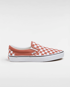 Vans - Scarpe Classic Slip-On Checkerboard, Uomo, Arancio, Taglia: 41