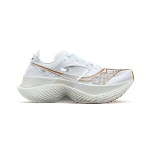 Scarpe Saucony Endorphin Elite Bianco Oro Donna