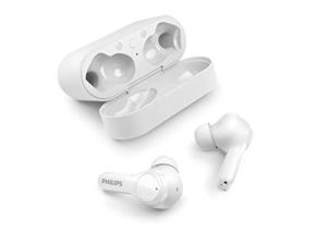 PHILIPS True Wireless TAT3217WT/00 Cuffie Intrauricolari Con Resistenza Agli Spruzzi E Al Sudore IPX5 E Fino A 26 Ore Di Riproduzione Con Custodia USB-C Portatile