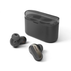 Philips TAT6908BK Cuffie True Wireless | Auricolari Bluetooth In-Ear | Resistenza agli Schizzi IPX4 | 28 Ore di Riproduzione con Custodia di Ricarica | 4 Misure di Auricolari in Silicone | Nero