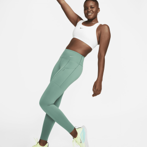 Leggings a tutta lunghezza a vita media con tasche e sostegno elevato Nike Go ? Donna - Verde