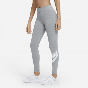 Leggings a vita alta con logo Nike Sportswear Essential ? Donna - Grigio