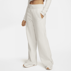 Pantaloni confortevoli in fleece a gamba larga e vita alta Nike Sportswear Phoenix Plush ? Donna - Marrone