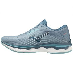 Mizuno Women Wave Sky Neutral Running Shoe Running Shoes Blue - White 6