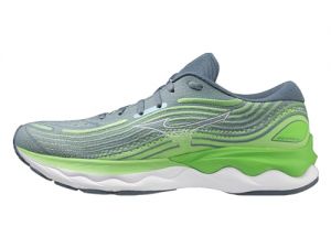 Mizuno Men Wave Skyrise 4 Neutral Running Shoe Running Shoes Green - Grey 7