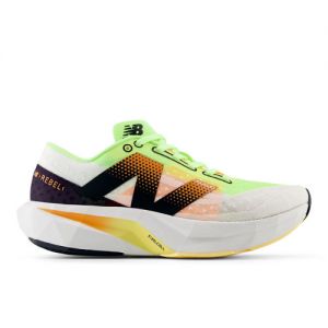 New Balance Donna FuelCell Rebel v4 in Bianca/Verde/Arancia, Synthetic, Taglia 37.5