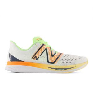 New Balance Uomo FuelCell SuperComp Pacer in Bianca/blanc/Arancia/Verde/vert, Synthetic, Taglia 41.5