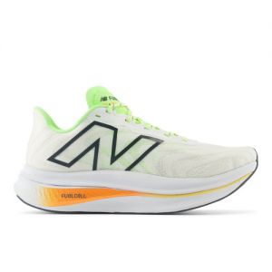 New Balance Uomo FuelCell SuperComp Trainer v2 in Bianca/blanc/Verde/vert/Arancia, Synthetic, Taglia 42.5