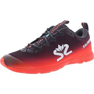 Salming Damen Race 7 Wettkampfschuh Laufschuhe Dunkelgrau - Rot 41 1/3