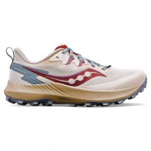 Saucony Peregrine 14 Trail Running Shoes Beige Donna