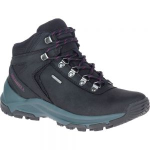 Merrell Erie Mid Leather Waterproof Hiking Boots Nero Donna