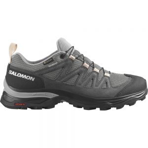 Salomon X-ward Leather Goretex Hiking Shoes Grigio Donna