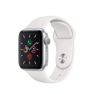 Apple Watch Series 5 40mm (GPS) - Cassa In Alluminio Color Argento Con Bianco Cinturino Sport (Ricondizionato)