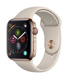 Apple Watch Series 4 44mm (GPS + Cellular) - Cassa In Acciaio Inossidabile Color Con Cinturino Sport Tortora (Ricondizionato)