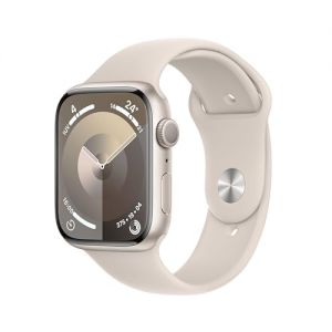 Apple Watch Series 9 GPS 45mm Smartwatch con cassa in alluminio color galassia e Cinturino Sport galassia - S/M. Fitness tracker