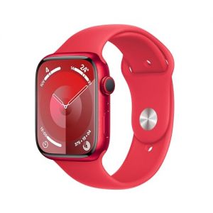 Apple Watch Series 9 GPS 45mm Smartwatch con cassa in alluminio (PRODUCT) RED e Cinturino Sport (PRODUCT) RED - S/M. Fitness tracker