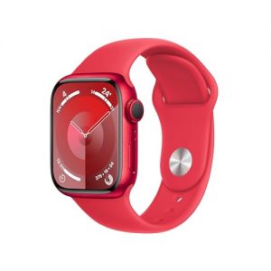 Apple Watch Series 9 GPS 41mm Smartwatch con cassa in alluminio (PRODUCT) RED e Cinturino Sport (PRODUCT) RED - S/M. Fitness tracker