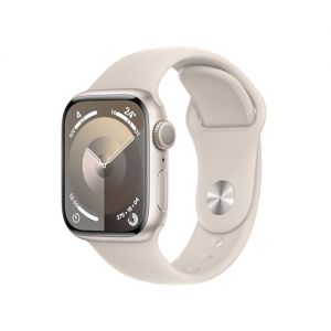 Apple Watch Series 9 GPS 41mm Smartwatch con cassa in alluminio color galassia e Cinturino Sport galassia - S/M. Fitness tracker