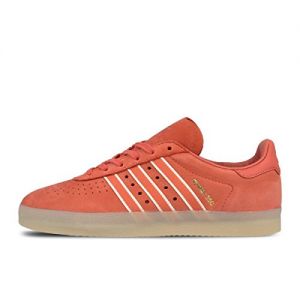adidas Men Oyster Holdings 350 Red Trace Scarlet Chalk White Metallic Gold Size 10.5 US