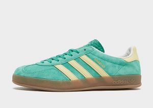 adidas Gazelle Indoor Shoes, Semi Court Green / Almost Yellow / Gum