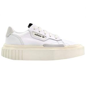adidas Womens Hypersleek Platform Sneakers Shoes Casual - White - Size 9.5 B