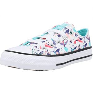 Converse Chuck Taylor all Star Ox Bianca/Blu (White/Light Aqua) Tessuto 33 EU