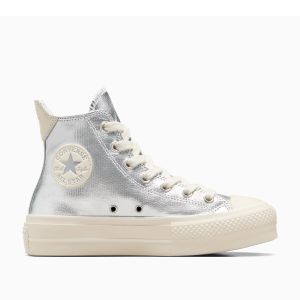 Converse Sneakers Chuck Taylor All Star Lift New Form Argento Donna Taglie 40