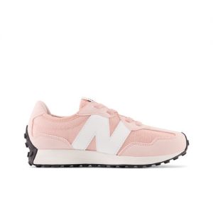 New Balance Bambino 327 Bungee Lace in Rosa/Bianca, Synthetic, Taglia 32