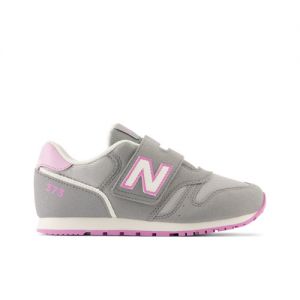 New Balance Kids' 373 Hook and Loop in Grigio/Rossa, Synthetic, Taglia 38.5