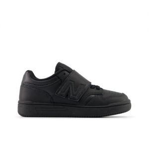 New Balance Bambino 480 Bungee Lace with Top Strap in Nero