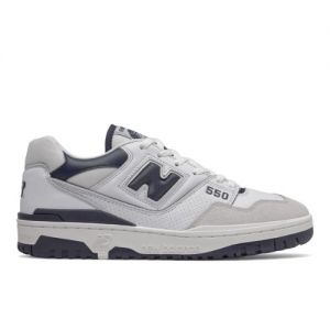 New Balance Unisex BB550 in Bianca/Blu, Leather, Taglia 47.5