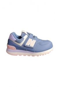 New Balance Scarpe Sneakers 574 Multicolore Blue-Rosa 32