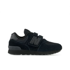 New Balance Bambino 574 Core Hook & Loop in Nero, Leather, Taglia 35