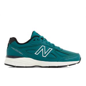 New Balance Unisex Made in USA 990v4 in Verde/Bianca, Leather, Taglia 40.5