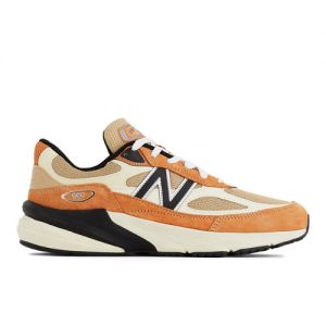 New Balance Unisex Made in USA 990v6 in Marrone/marron/Arancia, Leather, Taglia 37.5