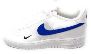 Nike Air Force 1 Bianco/Blu Royal Sneaker per Ragazzi FN3875-100 Numero 38
