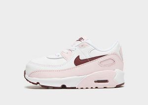 Nike Air Max 90 Leather Infant, White/Pink Foam/Dark Beetroot