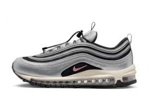 NIKE Air Max 97 Sneakers Donna Nero/Argento-Desert Berry