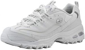 Skechers Women's DLites White/White/Silver Sneaker 11 M US
