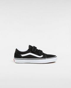 VANS Scarpe Bambino Con Chiusura A Strappo Old Skool (8-14+ Anni) (black/true Whit) Youth Nero, Taglia 39