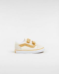 VANS Scarpe Con Strappo Bambino/a Old Skool (1-4 Anni) (multi/true Whit) Toddler Multicolour, Taglia 26.5